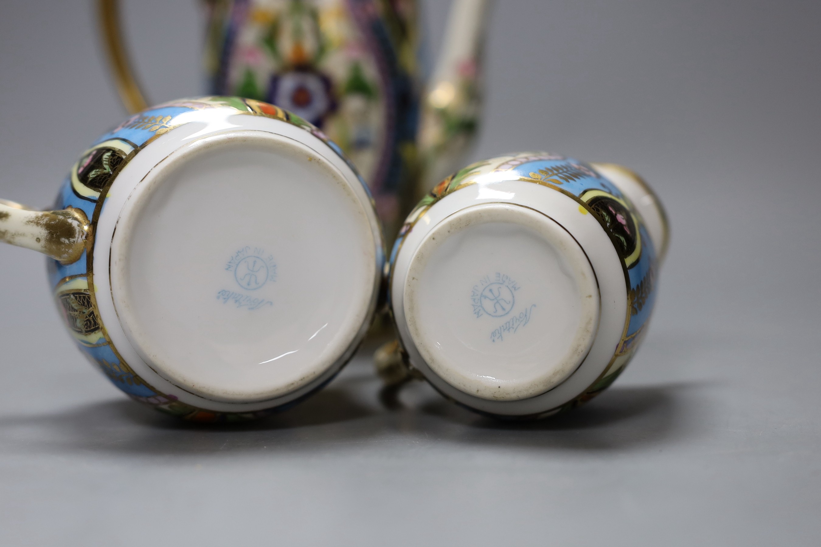 A Noritake six-piece coffee set